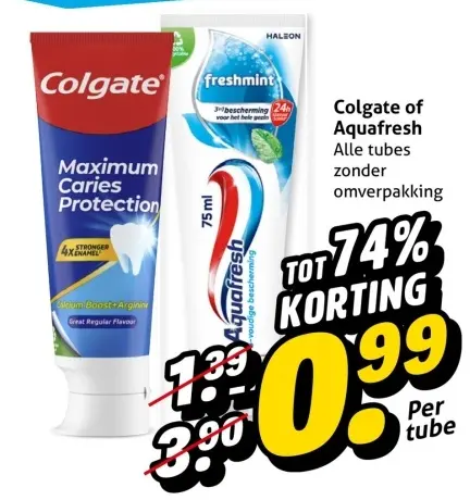 Aanbieding: Colgate of Aquafresh