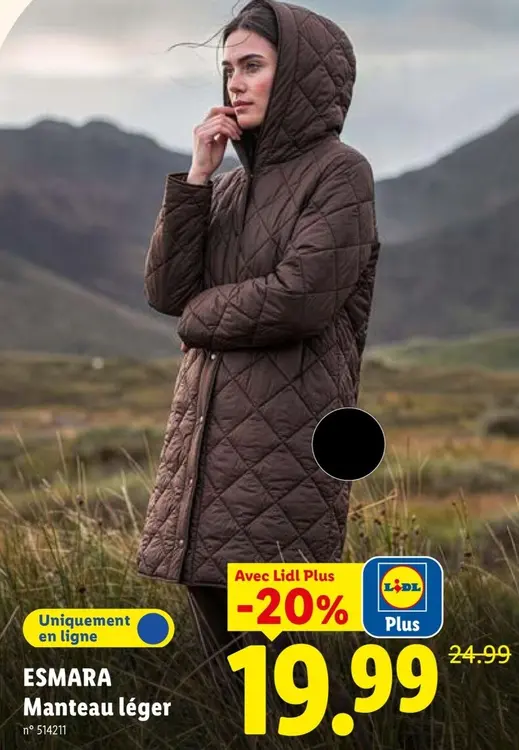 Offre: ESMARA Manteau léger
