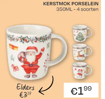 Promotie: Kerstmok porselein