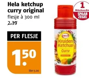 Aanbieding: Hela ketchup curry original