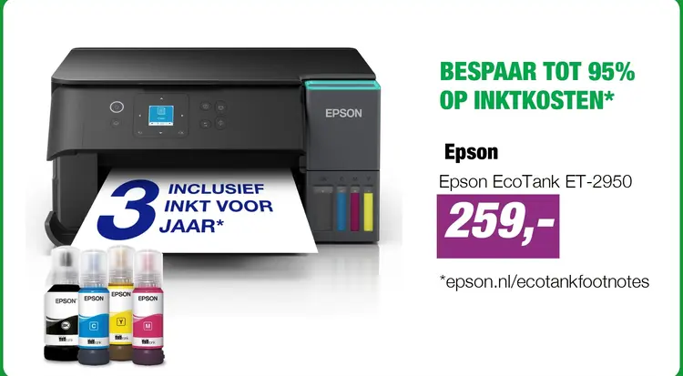 Aanbieding: Epson EcoTank ET-2950