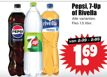 Aanbieding: Pepsi, 7-Up of Rivella