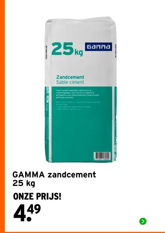 Aanbieding: GAMMA zandcement