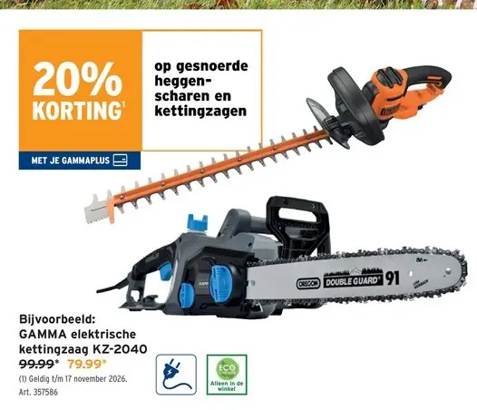 Promotie: elektrische kettingzaag KZ-2040