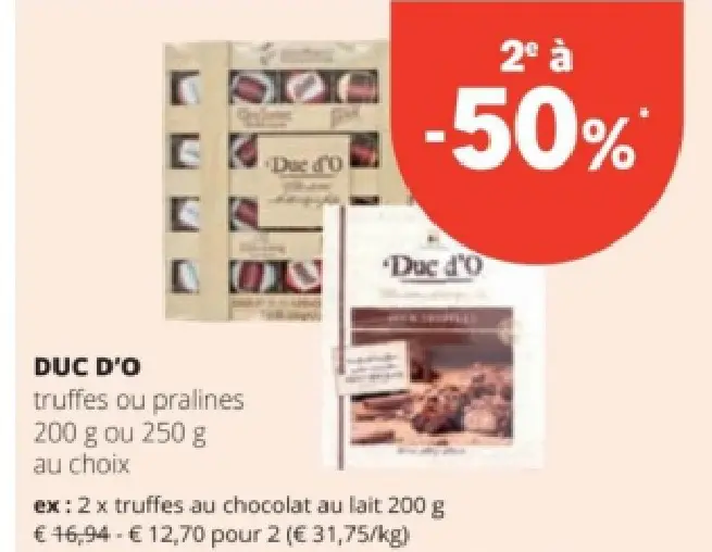 Offre: truffes ou pralines
