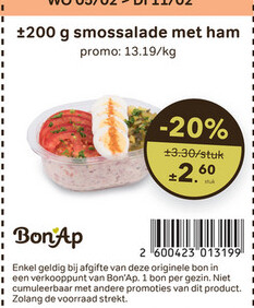 Aanbieding: smossalade met ham