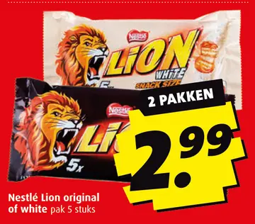 Aanbieding: Nestlé Lion original of white