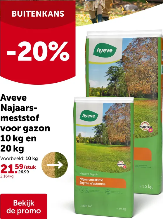 Promotie: Najaarsmeststof voor gazon