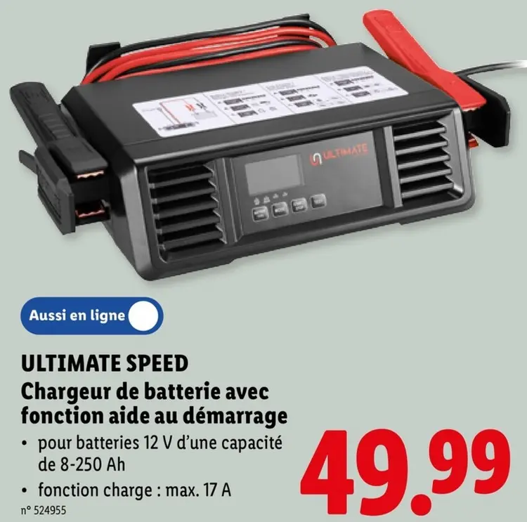 Offre: ULTIMATE SPEED Chargeur de batterie avec fonc