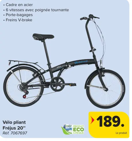 Offre: Vélo pliant Fréjus 20"