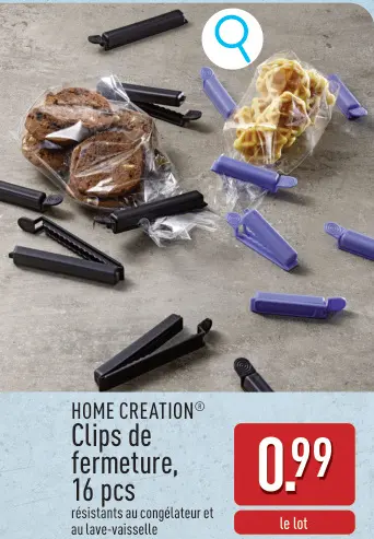 Offre: Clips de fermeture, 16 pcs