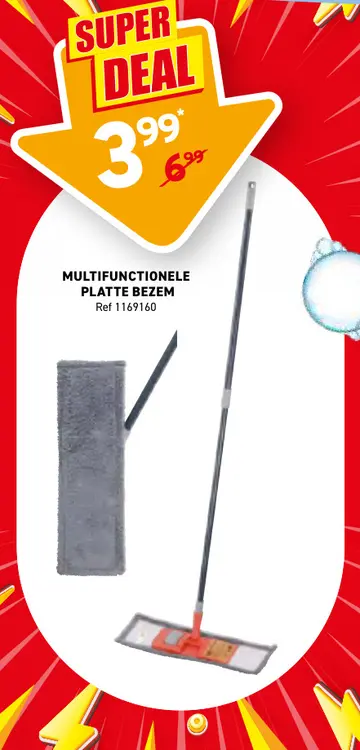 Promotie: Multifunctionele platte bezem