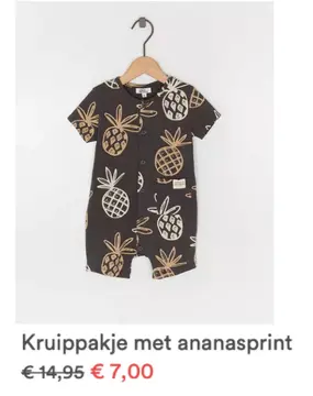 Aanbieding: Kruippakje met ananasprint