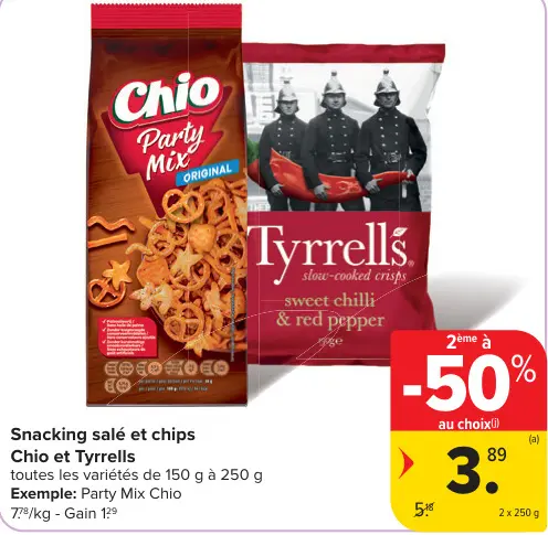 Offre: Snacking salé et chips