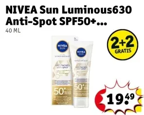 Aanbieding: NIVEA Sun Luminous630 Anti-Spot SPF50+...
