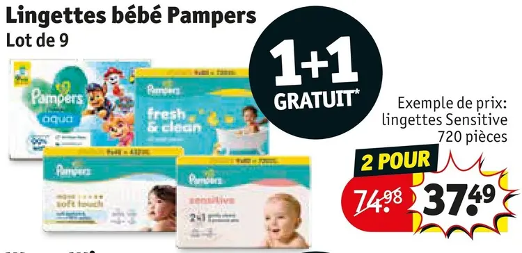 Offre: Lingettes bébé