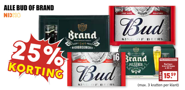 Aanbieding: ALLE BUD OF BRAND