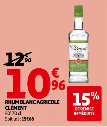 Offre: Rhum blanc agricole