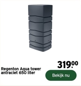 Aanbieding: Regenton Aqua tower antraciet