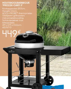 Aanbieding: HOUTSKOOLBARBECUE 'PRO22K-CART-3'