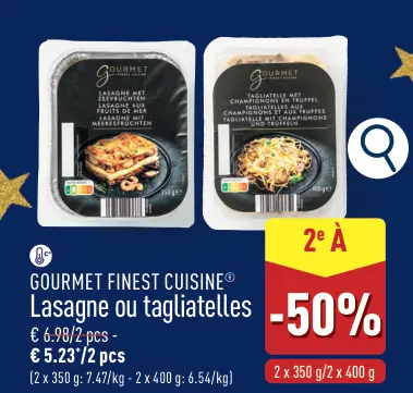 Offre: Lasagne ou tagliatelles