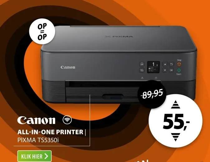 Aanbieding: ALL-IN-ONE PRINTER PIXMA TS5350i