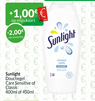 Promotie: Douchegel Care Sensitive of Classic