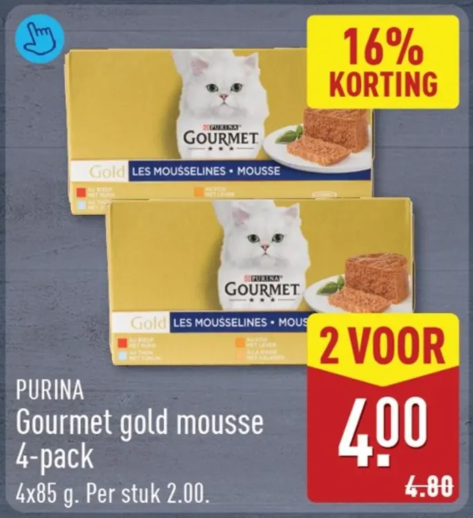 Aanbieding: Purina Gourmet gold mousse 4-pack