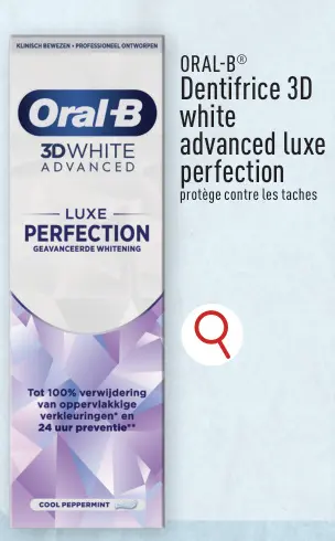 Offre: Dentifrice 3D white advanced luxe perfection