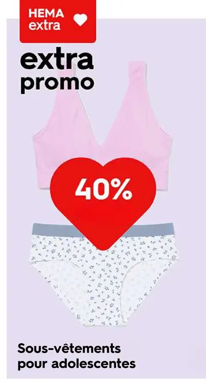 Offre: Sous-vêtements pour adolescentes