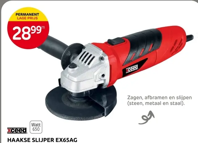 Promotie: Haakse slijper ex65ag