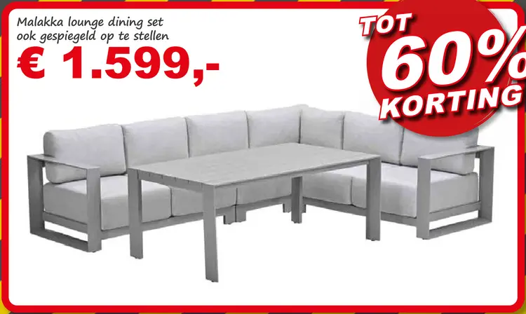Aanbieding: Malakka lounge dining set