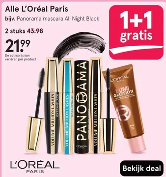 Aanbieding: Alle L'Oréal Paris Panorama mascara All Night