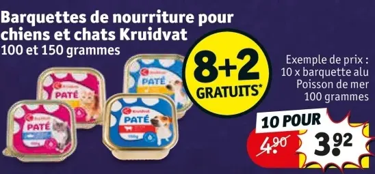 Offre: Barquettes de nourriture pour chiens et chats