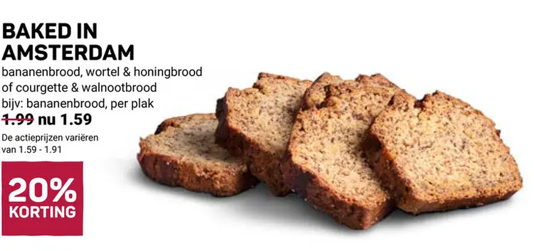 Aanbieding: Bananenbrood, wortel & honingbrood of courgette & walnootbrood