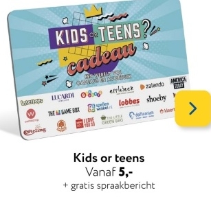 Aanbieding: Kids or teens cadeau