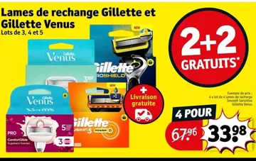 Offre: Lames de rechange Gillette et Gillette Venus