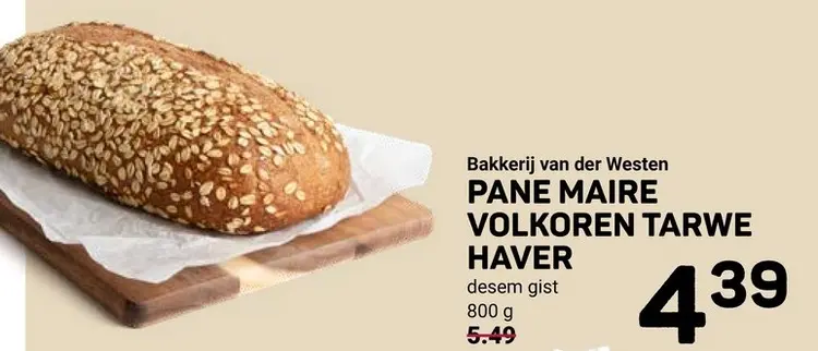 Aanbieding: Pane maire volkoren tarwe haver