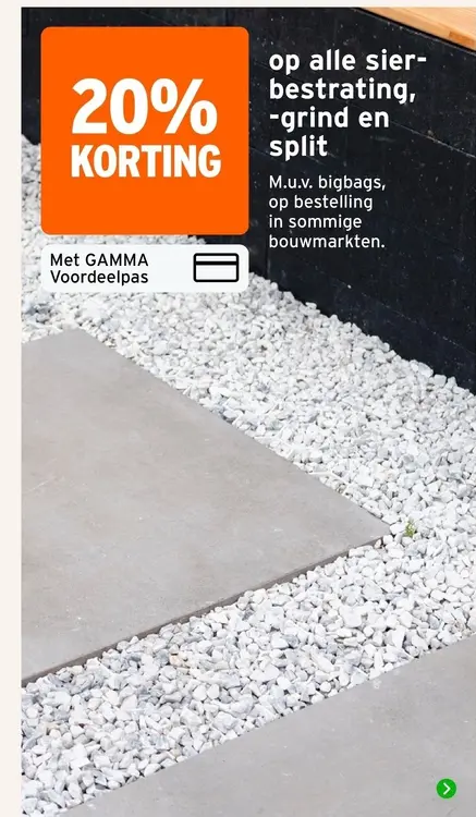 Aanbieding: Sierbestrating, -grind en split
