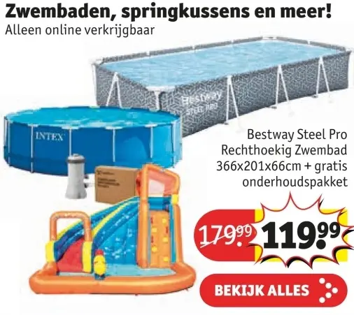 Aanbieding: Zwembaden, springkussens en meer
