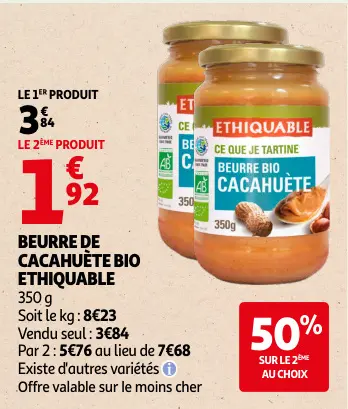 Promotie: Beurre de cacahuète bio