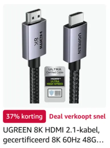 Promotie: 8K HDMI 2.1-kabel