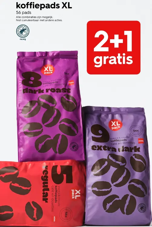 Promotie: HEMA Koffiepads XL
