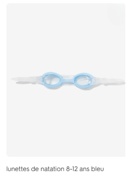 Offre: lunettes de natation 8-12 ans bleu