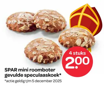 Aanbieding: SPAR mini roomboter gevulde speculaaskoek