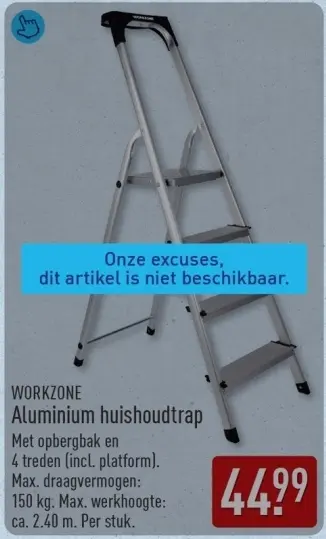 Aanbieding: Aluminium huishoudtrap