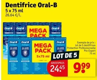 Offre: Dentifrice Oral-B
