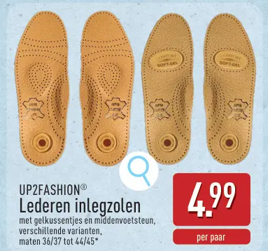 Promotie: Semelles en cuir