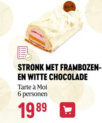 Aanbieding: Stronk met frambozen- en witte chocolade