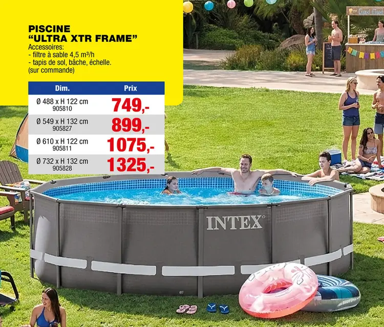 Offre: Intex Ultra XTR Frame piscine 488x122 cm + pompe